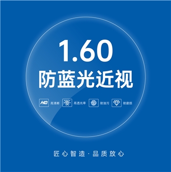 1.60近视防蓝光非球绿膜（单片）