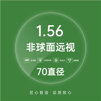 1.56老花/远视70直径非球绿膜（单片）