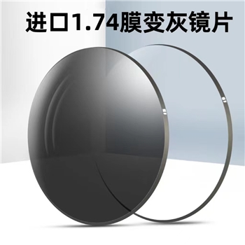 【进口】1.74MR-174近视超韧膜变灰非球绿膜（单片）