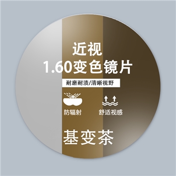 1.60近视超韧基变茶色非球绿膜（单片）