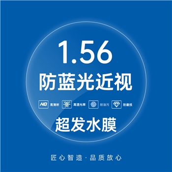1.56近视超发水膜防蓝光非球绿膜（单片）