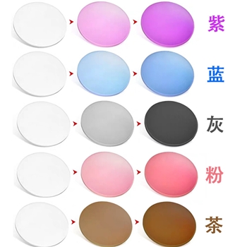 【无底】1.67MR-7近视超韧防蓝光膜变灰/茶/蓝/粉/紫色非球绿膜（单片）