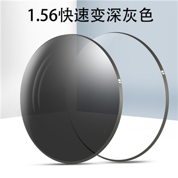 1.56近视基快变深灰色非球绿膜（单片）