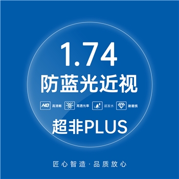 【超非】1.74MR-174近视超非PLUS曲面防蓝光最薄高散现片（单片）